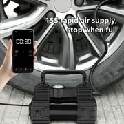 EGYMEN Digital Tire Inflator, 12V Portable Air Compressor Pump, Auto Tire Pump with LED Light and Digital Pressure Gauge, Fast Inflating Car Tire Inflator