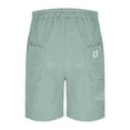 thumbnail image 5 of Mens Striped Cargo Shorts, Multi - Pockets, Light Gray, Summer Outdoor & Casual Looks, 5 of 6