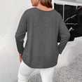 thumbnail image 5 of Holzkary Womens Long Sleeve V Neck Shirts Loose Fit Casual Tunic Tops Criss Cross T Shirt V Neck Strap Cutout Design Long Sleeved T Shirt Dark Grey Xl, 5 of 7