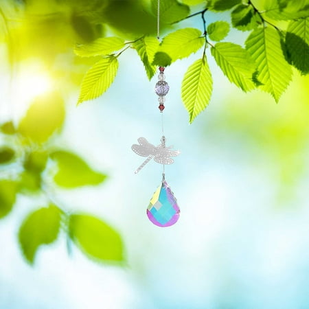 

Home Decor Hangs Decoration Dragonflys Crystals Suncatcher Hanging Suncatchers Beads Colorful Crystal Chandelier Pendant Wall Hanging Tree Window