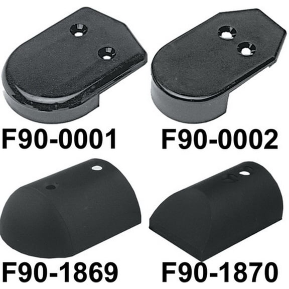 (Price/Each)Taco BLK RUB RAIL END CAP F90-1870BKA (Image for Reference)