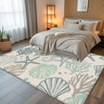 thumbnail image 5 of 6x9 Area Rugs, Aqua Teal Coastal Non-Skid Rubber Backing Large Rectangle Rugs - Living Room Bedroom Home Office, Summer Beach Starfish Coral Nautical Rustic Indoor Floor Mat Carpets Washable Rug, 5 of 9