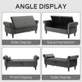 thumbnail image 5 of Sumdeal 63'' Storage Ottoman Bench for Living Room with storage,Gray, 5 of 7