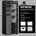 thumbnail image 3 of Riflewell 54'' Gun Safe, Digital Keypad Long Gun Safe for Home Shotguns and Pistols, Quick Access 5 Gun Cabinet with Mute Function, Gun Safe with LED Light for Shotguns Pistols, 3 of 6