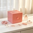 thumbnail image 7 of Desktop Storage Box with Drawer - Macaron Building Block Organizer for Cosmetics, Jewelry, Small Items | Space Saving Desk Accessory Organizer for Home, Vanity Tabletop | Plastic Storage Container, 7 of 7