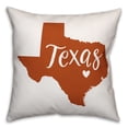 thumbnail image 2 of Creative Products Orange and White Texas Pride 16x16 Spun Poly Pillow, 2 of 4
