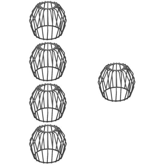 Set of 5 Pendant Shade Chandelier Lamp Shades Light Black Bulb Cage