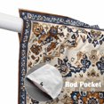 thumbnail image 4 of Swag Valance Curtains for Windows, Southwestern Boho Light Filtering Kitchen Curtains with Rod Pocket, Blue Brown Retro Geometric Ethnic Window Treatment Valances for Living Room, 36x63 - 2 PCS, 4 of 9