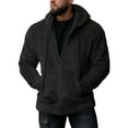 thumbnail image 2 of Men Pullover Hoodie Zip Mens Jackets Lightweight Casual Fleece Sweatshirt Hooded Winter Jackets for Men with Hood Warm Outwear Pocket Coat 3X-Large, 2 of 9
