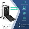 thumbnail image 6 of Costway 20'' Carry-on Luggage PC Hardside Suitcase TSA Lock with Front Pocket & USB Port White, 6 of 12