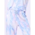 thumbnail image 5 of DARING DIVA Women's Short Sleeve Tie Dye Capri Pants with Pockets Loungewear XL Multicolor, 5 of 7