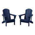 thumbnail image 3 of WestinTrends Malibu 2 piece set outdoor folding Poly Adirondack chair, Navy Blue, 3 of 15