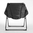 thumbnail image 5 of Urban Shop Micromink Hex Folding Saucer Chair, Black, 5 of 8