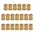 thumbnail image 1 of HUGFEGWE M2.5x3.8mm Female Thread Knurled Nuts Hx5mm OD Brass Threaded Insert Embedment Nuts Hydraulic Welded Joint Injection Molding Assortment Kit for 3D Printing Injection Molding 50PCS, 1 of 7