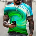 thumbnail image 1 of T-shirt Homme Imprimé Numérique Coloré Abstrait Style Rue Manches Courtes Décontracté Taille TTP-5TG, 1 of 5