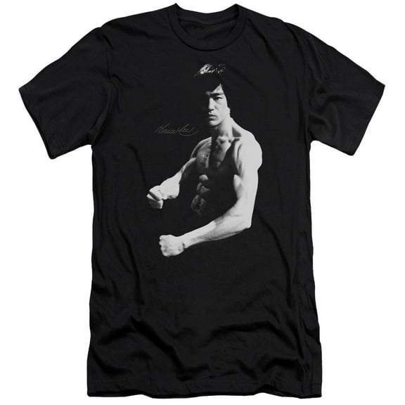 Bruce Lee Stance S/S Adult 30/1 T-Shirt Black