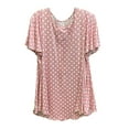 thumbnail image 4 of USSUMA Womens Blouses and Tops Dressy Women's Summer Tops Casual Short Sleeve Round Neck Polka Dots T-Shirt Tunic Tops Loose Fit Blouse Shirts, 4 of 6