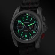 BODERRY Titanium Mechanical Chronograph Field Watches Wristwatch 100M Waterproof New Clock Military Watch for Men