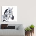 thumbnail image 2 of Watercolor zebra - 36"x36" canvas - Print on demand, 2 of 5