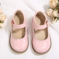 thumbnail image 7 of Rexoro Girls Mary Janes Dress Shoes Faux Patent Leather Hook Loop Toddler Flats for Wedding Party, 7 of 7
