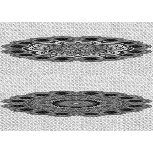 Ahgly Company Machine Washable Indoor Rectangle Transitional Platinum Gray Area Rugs, 3' x 5'
