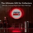 thumbnail image 4 of Licensed Pepsi Bottle Cap LED Neon Rope Sign 12" Round Vintage Light Up Wall Decor Retro Soda Logo for Man Cave Bar Garage Game Room USB Powered Neon Wall Art, 4 of 9