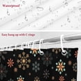 thumbnail image 6 of Golden Snowflakes Bathroom Shower Curtain Christmas Black Winter Fantasy Waterproof Washable Shower Curtains for Bathtub Bath Decor with Grommets and Hook 72 X 84 Inch, 6 of 8