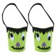 thumbnail image 1 of bolsas de fieltro para dulces de Halloween, bolsas de regalo para trucos o golosinas, bolsas con asas, recuerdos de fiesta, color verde, 1 of 14
