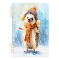 thumbnail image 2 of Wirebound Notebook Hardcover Spiral Notebooks Cute Hedgehog in Hat, 60 Pages, 80 GSM, 5.7 x 8.3in, 2 of 6
