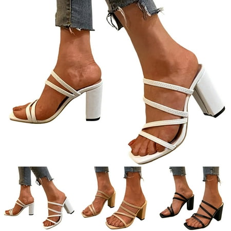 

PEASKJP Slippers 2023 Summer Women Casual Open Toe Comfortable Soft Bottom Breathable Sandals Shoes Women Sandals White 9