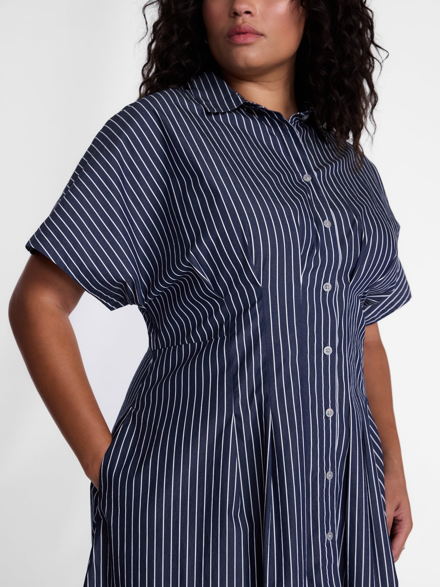 Terra & Sky Women's Plus Midi Fit and Flare Dress, Sizes 0X-4X