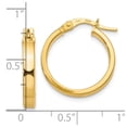 thumbnail image 2 of FJC Finejewelers 14 kt Yellow Gold Hoop Polished Earrings 19 mm x 18 mm, 2 of 6