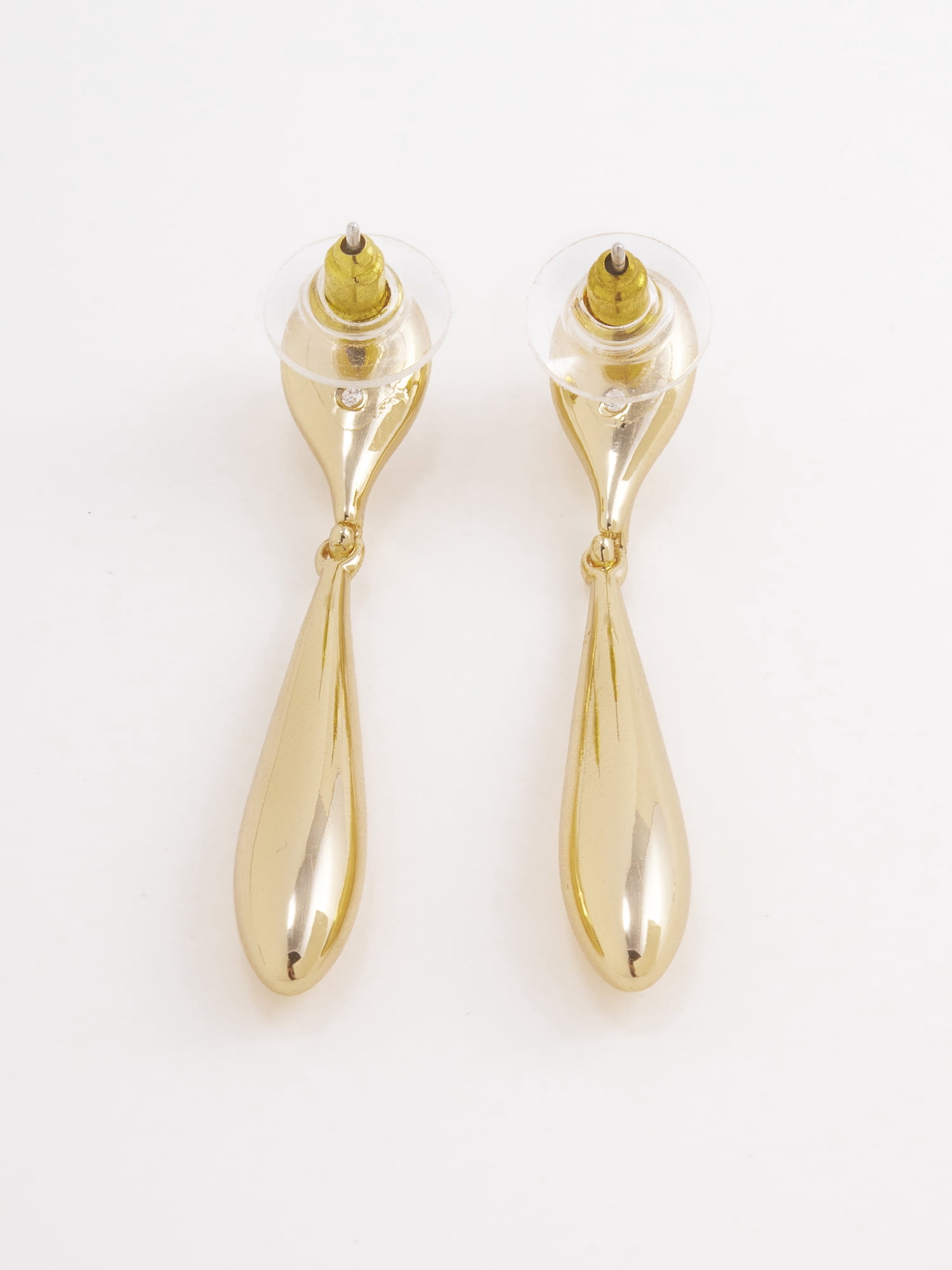 Scenario Women's Gold‑Tone Drop Earrings with Faux Pearl