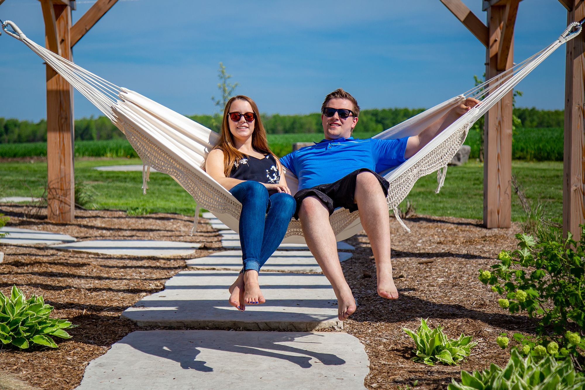 Brazilian Style 94"x63" Double 2-Person Cotton Hammock, Natural