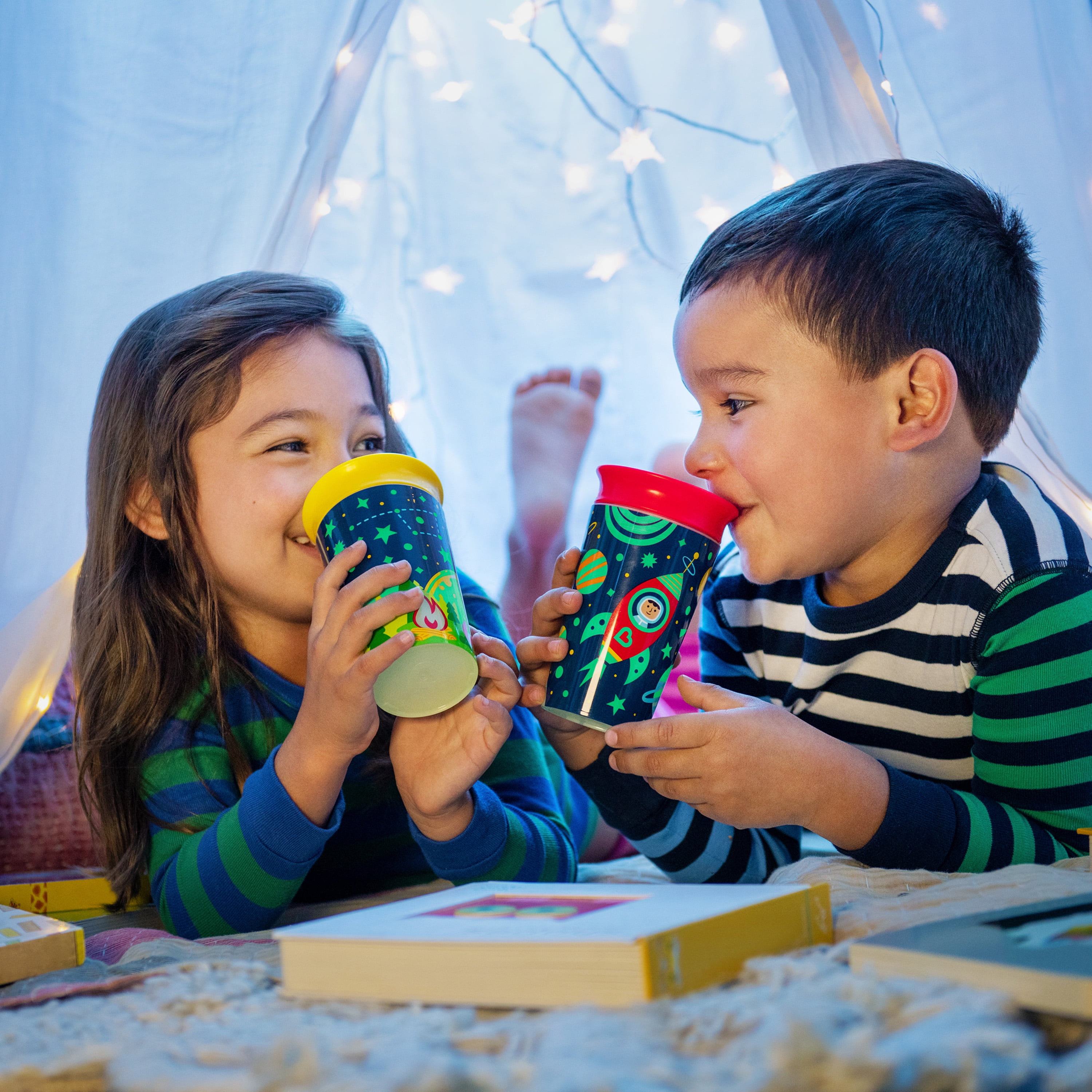 Munchkin® Miracle® 360° Glow in the Dark Toddler Sippy Cup, 9 oz, Camping, Yellow, Unisex