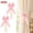 Pink, variant on Ribbon Bow Curtain Tie Backs for Windows, 2 Pack Fabric Ribbon Drape Holdbacks (White)