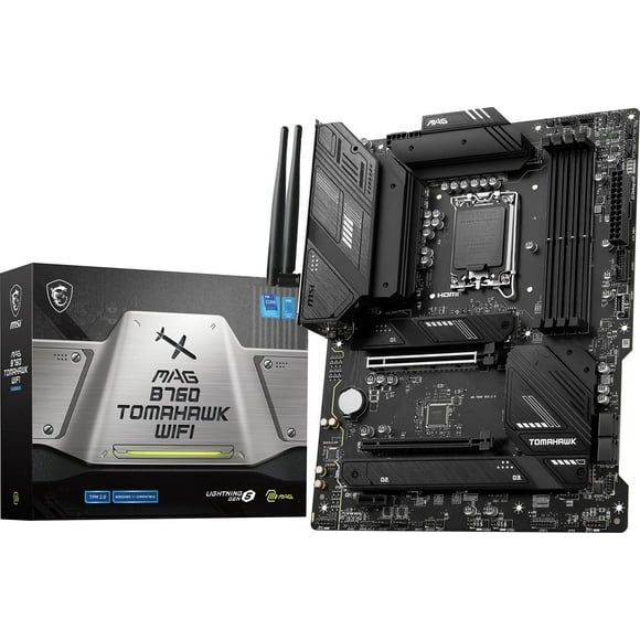 MSI MAG B760 Tomahawk WiFi Gaming Motherboard (Supports 12th/13th/14th Gen Intel Processors, LGA 1700, DDR5, PCIe 5.0, M.2, 2.5Gbps LAN, USB 3.2 Gen2, HDMI/DP, Wi-Fi 6E,