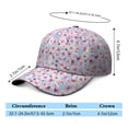 thumbnail image 5 of Romantic Floral Baseball Cap Adjustable Snapback Rose Print, 5 of 5