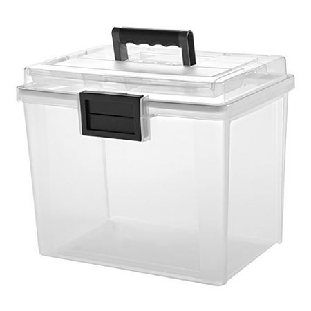 IRIS USA, Inc. 19 qt Portable WEATHERTIGHT File Box, Clear