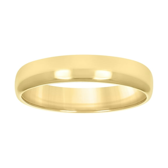 10kt Yellow Gold Unisex 4mm Regular-Fit Wedding Band Ring Size 6