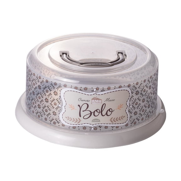 DECORA CAKE HOLDER WITH SCREW LID BASE - LETTERING PLASUTIL
