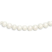 Fashion 6-7mm White Semi-Round Freshwater Cultured Pearl Endless Necklace (80 X 7.5) Made In Canada qh5202