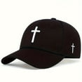 thumbnail image 2 of GBSYEWXS Baseball Cap For Men Cross Print Lightweight Summer Casual Black Polyester Hat, 2 of 5