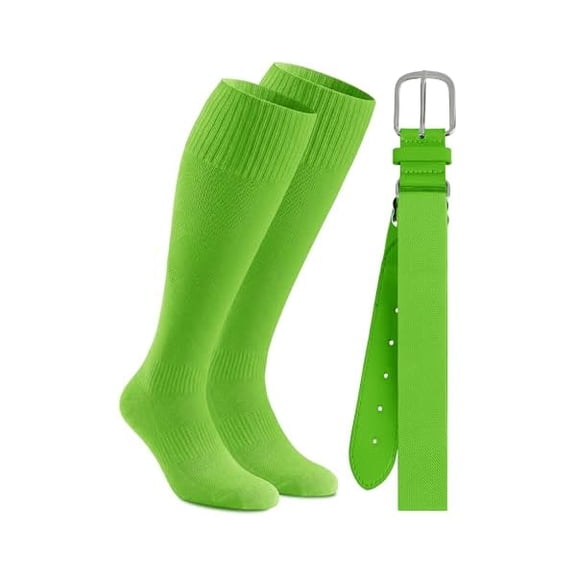 Eryueer Baseball Socks and Belt Combo Youth Boys Adjustable Softball Football Socks and Elastic Baseball Belts for Boys Girls