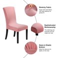 thumbnail image 4 of Velvet Chair Covers for Dining Room Set of 6, Stretchy Dining Chair Covers, Washable Kitchen Chair Slipcovers, Classy Decor for Home and Banquet (Dusty Pink, 6 Pack), 4 of 7
