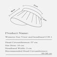 thumbnail image 5 of Holzlrgus Womens Sun Visor Hat Wide Brim UV Sun Protection Roll Up Hairband Summer Ponytail Beach Hats Travel UPF 50+, 5 of 5