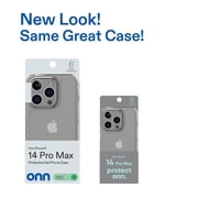 onn Protective Gel Phone Case for iPhone 14 Pro Max - Clear