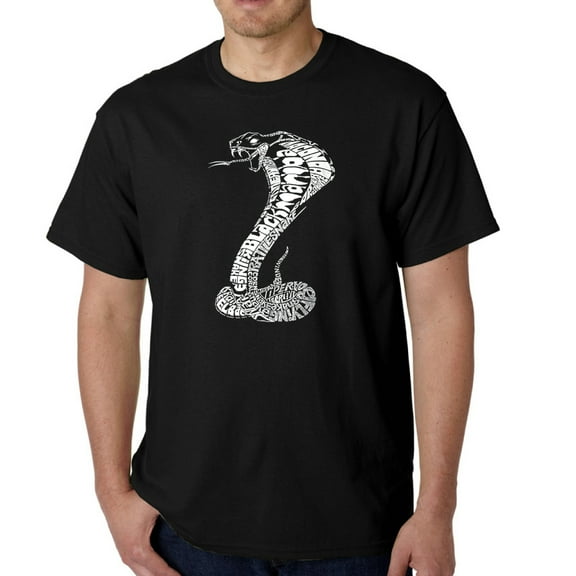 LA Pop Art Men's Word Art T-Shirt - Tyles of Snakes
