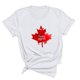 thumbnail image 3 of Camisetas de Manga Corta para Mujeres Canadá Día Hoja de Arce Impresión Básica de Verano Tee, Cuello Redondo Camiseta Casual, 3 of 3