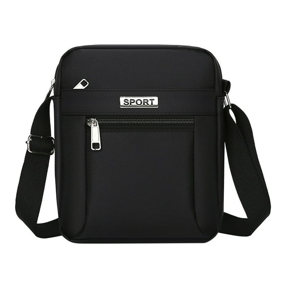 Mepaouo Crossbody Bag for Women Men Work Business Sling Messenger Handbag Travel Shoulder Purse(Black)